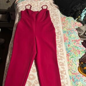 BCBGMaxAzria Vibrant Red Jumpsuit
